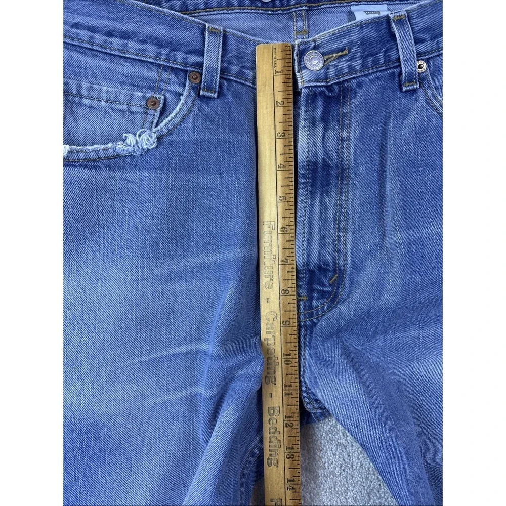 Levi's‎ 505 Regular Fit Jeans Mens 36x30 Blue Distressed Faded Denim 00505-4886